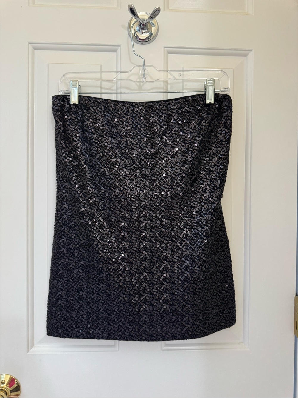 CAbi Black Sequin Vintage Tube Top